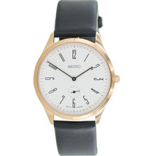 Laden Sie das Bild in den Galerie-Viewer, Aristo Bauhaus 1069 Herren Uhr Edelstahl 0H16 Leder