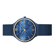 Laden Sie das Bild in den Galerie-Viewer, Bering Damen Uhr Armbanduhr Ultra-Slim Blau - 18434-397 Edelstahl