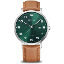 Laden Sie das Bild in den Galerie-Viewer, Bering Herren Uhr Armbanduhr Titanium  - 18640-568 Leder