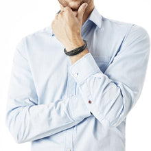 Laden Sie das Bild in den Galerie-Viewer, s.Oliver Jewel Herren Armband Leder schwarz Edelstahl 2022637
