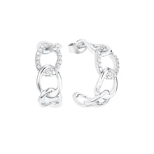 Laden Sie das Bild in den Galerie-Viewer, s.Oliver Jewel Damen Ohrringe Creolen Silber Zirkonia 2028500