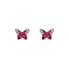 Laden Sie das Bild in den Galerie-Viewer, Prinzessin Lillifee Kinder Ohrringe Silber Schmetterling Preciosa 2034006