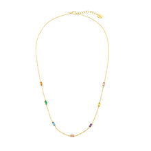 Laden Sie das Bild in den Galerie-Viewer, s.Oliver Jewel Damen Kette Halskette Silber 925 goldfarben Zirkonia 2035501