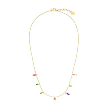 Laden Sie das Bild in den Galerie-Viewer, s.Oliver Jewel Damen Kette Halskette Silber 925 gold Zirkonia bunt 2035510