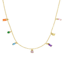Laden Sie das Bild in den Galerie-Viewer, s.Oliver Jewel Damen Kette Halskette Silber 925 gold Zirkonia bunt 2035510
