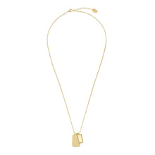 Laden Sie das Bild in den Galerie-Viewer, s.Oliver Jewel Damen Kette Halskette Edelstahl IP Gold Dog-Tag 2036841