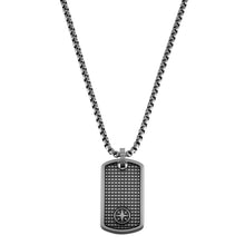 Laden Sie das Bild in den Galerie-Viewer, s.Oliver Jewel Herren Kette Edelstahl grau Anhänger Kompass 2036846