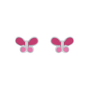 Prinzessin Lillifee Kinder Ohrringe Silber Emaille Schmetterling 2037947