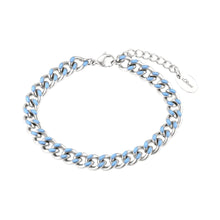 Laden Sie das Bild in den Galerie-Viewer, s.Oliver Jewel Damen Armband Armkette Edelstahl silber emailliert blau 2037973