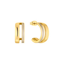 Laden Sie das Bild in den Galerie-Viewer, s.Oliver Jewel Damen Ohrringe Creolen Edelstahl IP Gold 2037981
