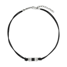 Laden Sie das Bild in den Galerie-Viewer, s.Oliver Jewel Herren Kette Leder Edelstahl silber Anhänger Beads 2038006