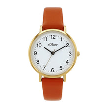 Laden Sie das Bild in den Galerie-Viewer, s.Oliver Damen Uhr Armbanduhr Leder 2040119