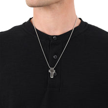Laden Sie das Bild in den Galerie-Viewer, s.Oliver Jewel Herren Kette Edelstahl grau Kreuz 2040627