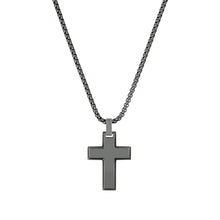 Laden Sie das Bild in den Galerie-Viewer, s.Oliver Jewel Herren Kette Edelstahl grau Kreuz 2040627
