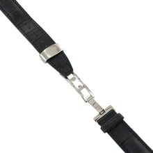Laden Sie das Bild in den Galerie-Viewer, Ingersoll Ersatzband für Uhren Leder schwarz Kroko Faltschl. Si 21mm XL