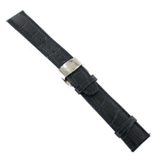 Laden Sie das Bild in den Galerie-Viewer, Ingersoll Ersatzband für Uhren Leder blau Kroko Faltschl. 24 mm