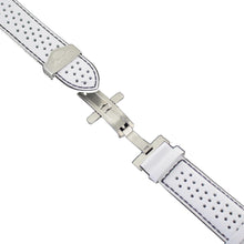 Laden Sie das Bild in den Galerie-Viewer, Ingersoll Ersatzband für Uhren Leder weiss Löcher Faltschl. Si 24 mm