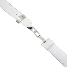 Laden Sie das Bild in den Galerie-Viewer, Ingersoll Ersatzband für Uhren Leder weiss g. Kroko Faltschl. Si 24 mm