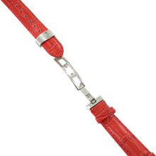 Laden Sie das Bild in den Galerie-Viewer, Ingersoll Ersatzband für Uhren Leder rot Kroko Faltschl. Si 16 mm