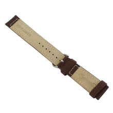 Laden Sie das Bild in den Galerie-Viewer, Ingersoll Ersatzband für Uhren Leder Textil braun Dornschließe Si 22 mm