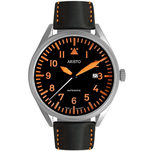 Aristo Herren Uhr Armbanduhr Fliegeruhr Automatik 3H223 Leder