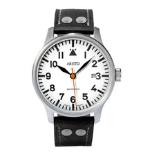 Laden Sie das Bild in den Galerie-Viewer, Aristo Herren Uhr Armbanduhr Fliegeruhr Automatik 3H237 Leder