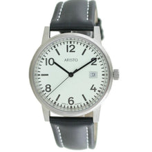 Laden Sie das Bild in den Galerie-Viewer, Aristo U-Boot Herren Uhr Edelstahl 3H27-1 Leder