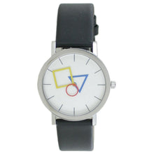 Laden Sie das Bild in den Galerie-Viewer, Aristo Bauhaus Unisex Uhr Edelstahl 4D85IS Leder schwarz