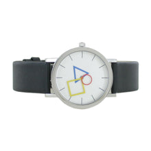 Laden Sie das Bild in den Galerie-Viewer, Aristo Bauhaus Unisex Uhr Edelstahl 4D85IS Leder schwarz