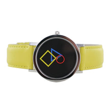 Laden Sie das Bild in den Galerie-Viewer, Aristo Bauhaus Damen Uhr Edelstahl 4D86G Leder gelb