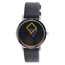 Laden Sie das Bild in den Galerie-Viewer, Aristo Bauhaus Damen Uhr Edelstahl 4D86S Leder schwarz
