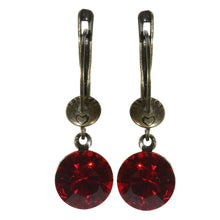 Laden Sie das Bild in den Galerie-Viewer, Konplott Ohrringe Ohrhänger Black Jack hängend hell rot siam