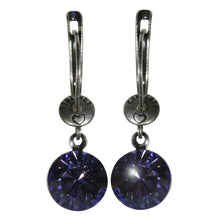 Laden Sie das Bild in den Galerie-Viewer, Konplott Ohrringe Ohrhänger Black Jack lila tanzanite silber