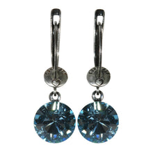 Laden Sie das Bild in den Galerie-Viewer, Konplott Ohrringe Ohrhänger Black Jack hell blau aquamarine silber