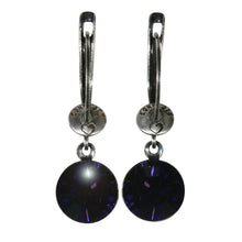 Laden Sie das Bild in den Galerie-Viewer, Konplott Ohrringe Ohrhänger Black Jack lila purple velvet silber