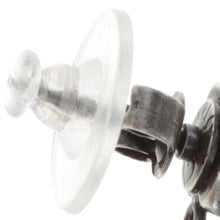 Laden Sie das Bild in den Galerie-Viewer, Konplott Ohrringe Ohrstecker Chameleon blau / braun Grau antik silber