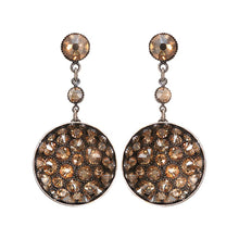 Laden Sie das Bild in den Galerie-Viewer, Konplott Ohrringe Ohrhänger Orchid Hybrid beige crystal golden shadow silber