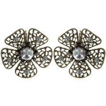 Laden Sie das Bild in den Galerie-Viewer, Konplott Ohrringe Brisur Flamenco red large dark antique brass