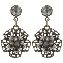 Laden Sie das Bild in den Galerie-Viewer, Konplott Ohrringe Ohrhänger Flamenco grey large antique brass