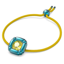 Laden Sie das Bild in den Galerie-Viewer, Swarovski Damen Armband Textil Dulcis blau Kristall gelb 5613667
