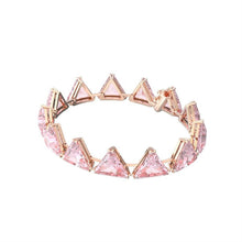 Laden Sie das Bild in den Galerie-Viewer, Swarovski Damen Armband Armreif Rosé Ortyx Kristalle Dreieckschliff Rosa 5614934