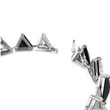 Laden Sie das Bild in den Galerie-Viewer, Swarovski Damen Armband Armreif Ortyx Kristalle Dreieckschliff sw weiß 5619154