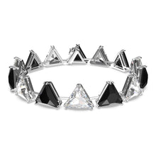 Laden Sie das Bild in den Galerie-Viewer, Swarovski Damen Armband Armreif Ortyx Kristalle Dreieckschliff sw weiß 5619154