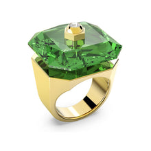 Laden Sie das Bild in den Galerie-Viewer, Swarovski Damen Ring Cocktailring Metall Gold Kristall Numina Grün