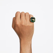 Laden Sie das Bild in den Galerie-Viewer, Swarovski Damen Ring Cocktailring Metall Gold Kristall Numina Grün