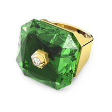 Laden Sie das Bild in den Galerie-Viewer, Swarovski Damen Ring Cocktailring Metall Gold Kristall Numina Grün