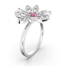 Laden Sie das Bild in den Galerie-Viewer, Swarovski Damen Ring Metall Silber Kristall ETERNAL-FLOWER-RING