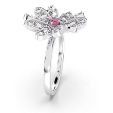 Laden Sie das Bild in den Galerie-Viewer, Swarovski Damen Ring Metall Silber Kristall ETERNAL-FLOWER-RING