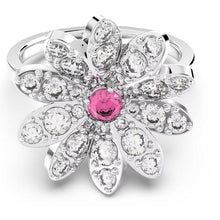 Laden Sie das Bild in den Galerie-Viewer, Swarovski Damen Ring Metall Silber Kristall ETERNAL-FLOWER-RING