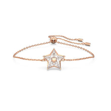 Laden Sie das Bild in den Galerie-Viewer, Swarovski Damen Armband Metall Rotgold Stern Kristalle Stella 5645460